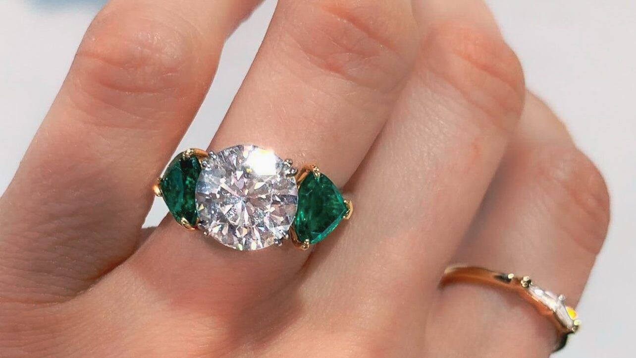 Art deco inspired emerald and diamond ring – Aardvark Jewellery