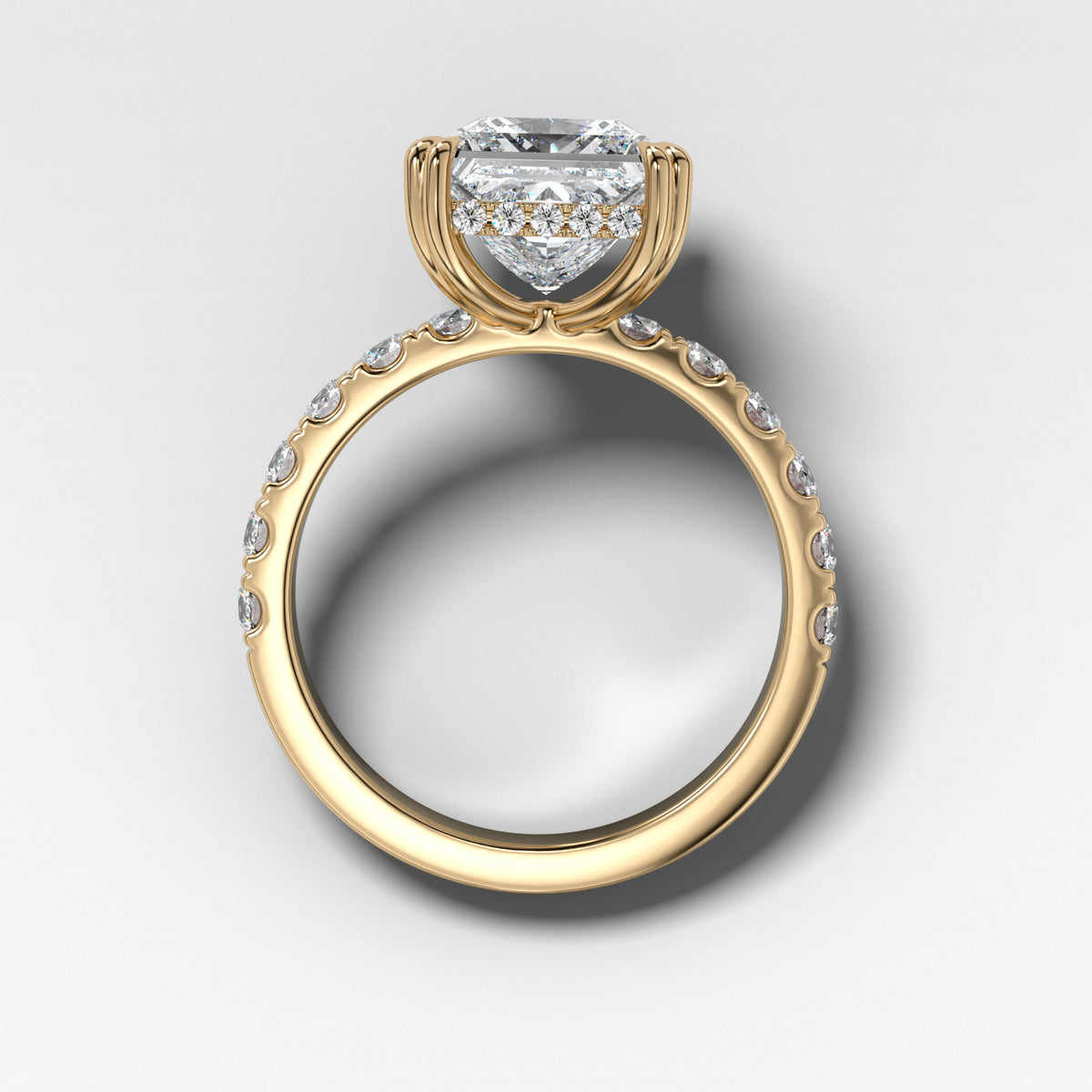 Zenith Engagement Ring With Princess Cut Diamond