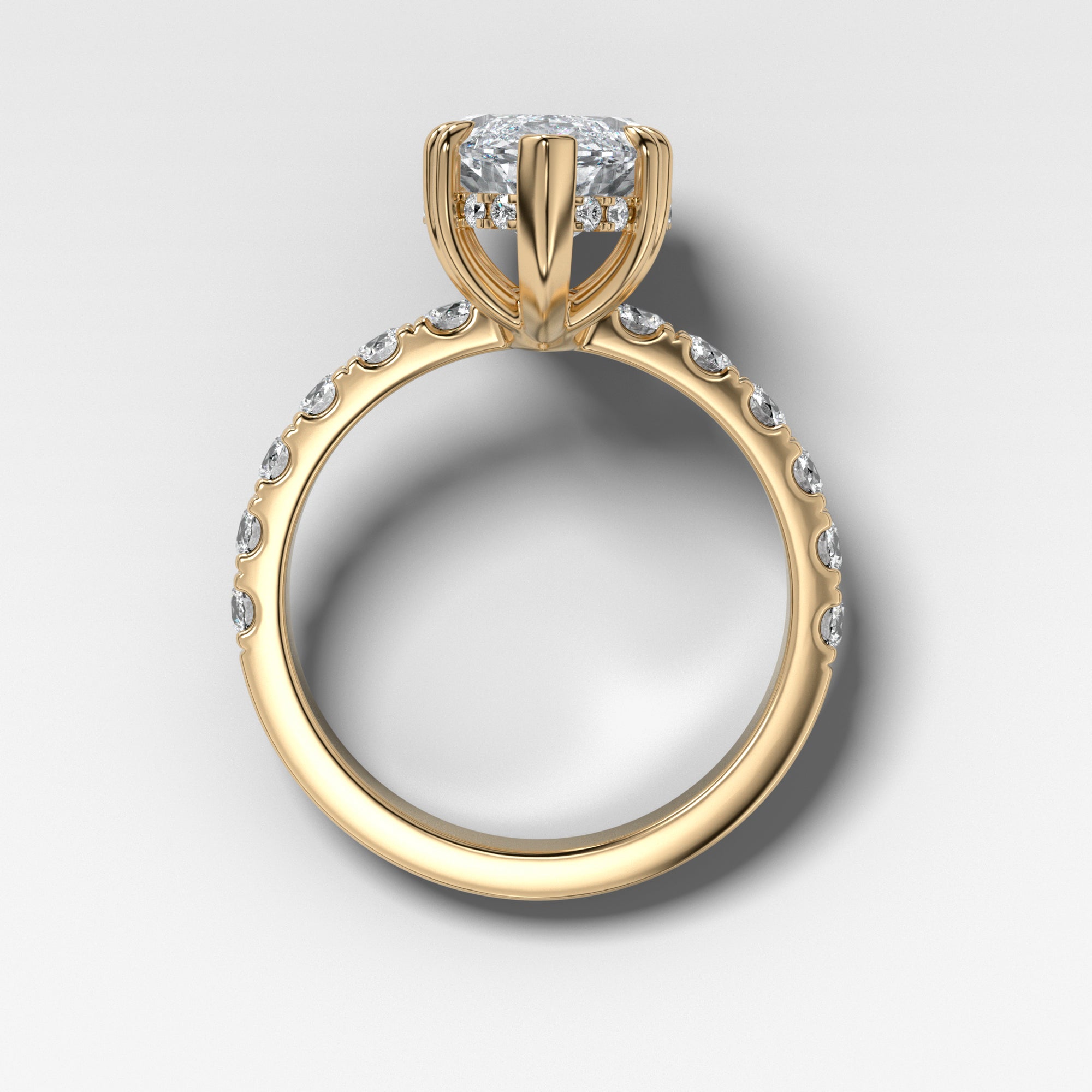 Zenith Ring With Marquise Cut by Good Stone in Yellow Gold