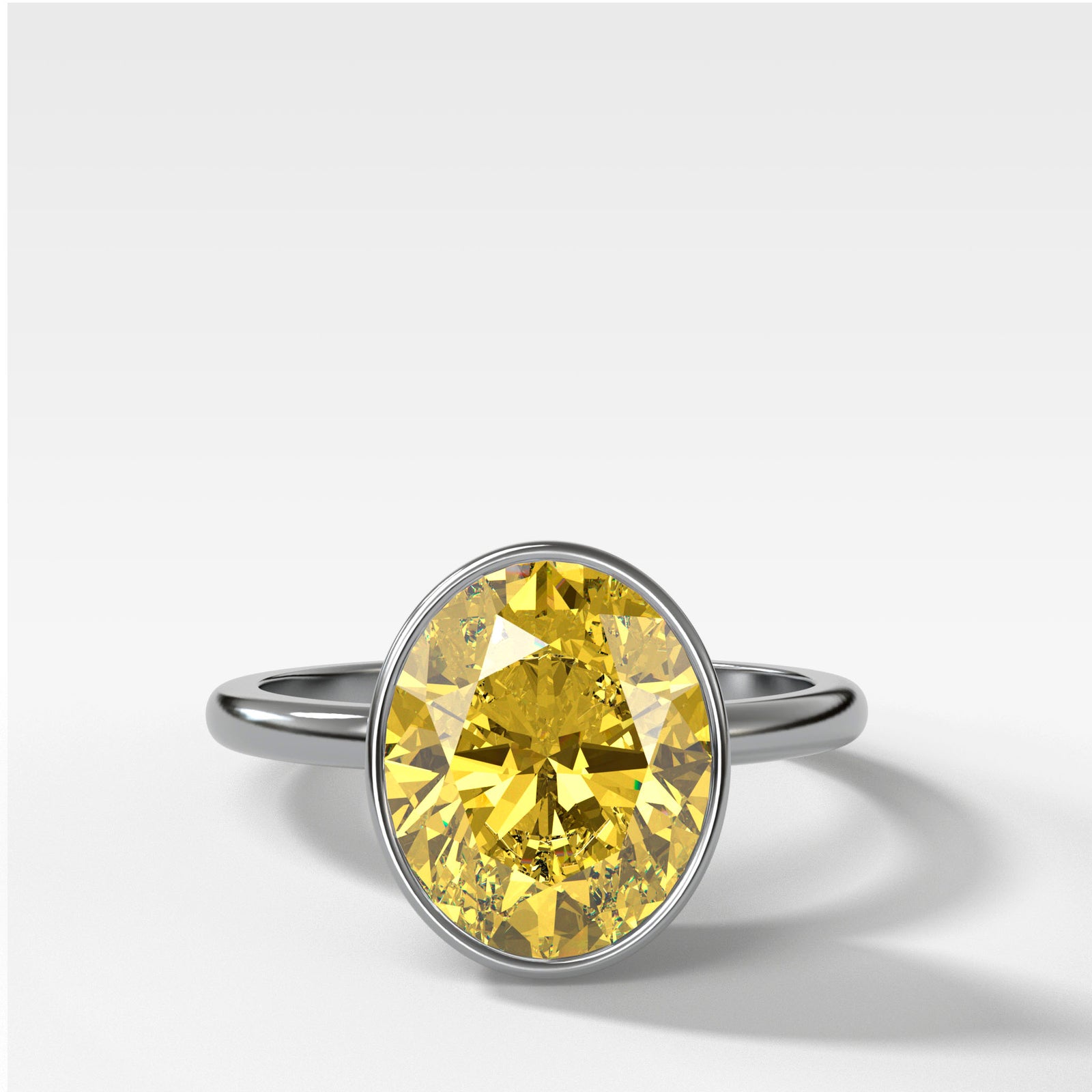 Yellow Gold Oval Cut Yellow Sapphire Engagement Ring Set from Black  Diamonds New York