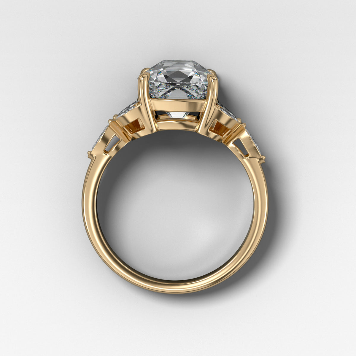 Laurel Engagement Ring With Old Mine Cut Diamond