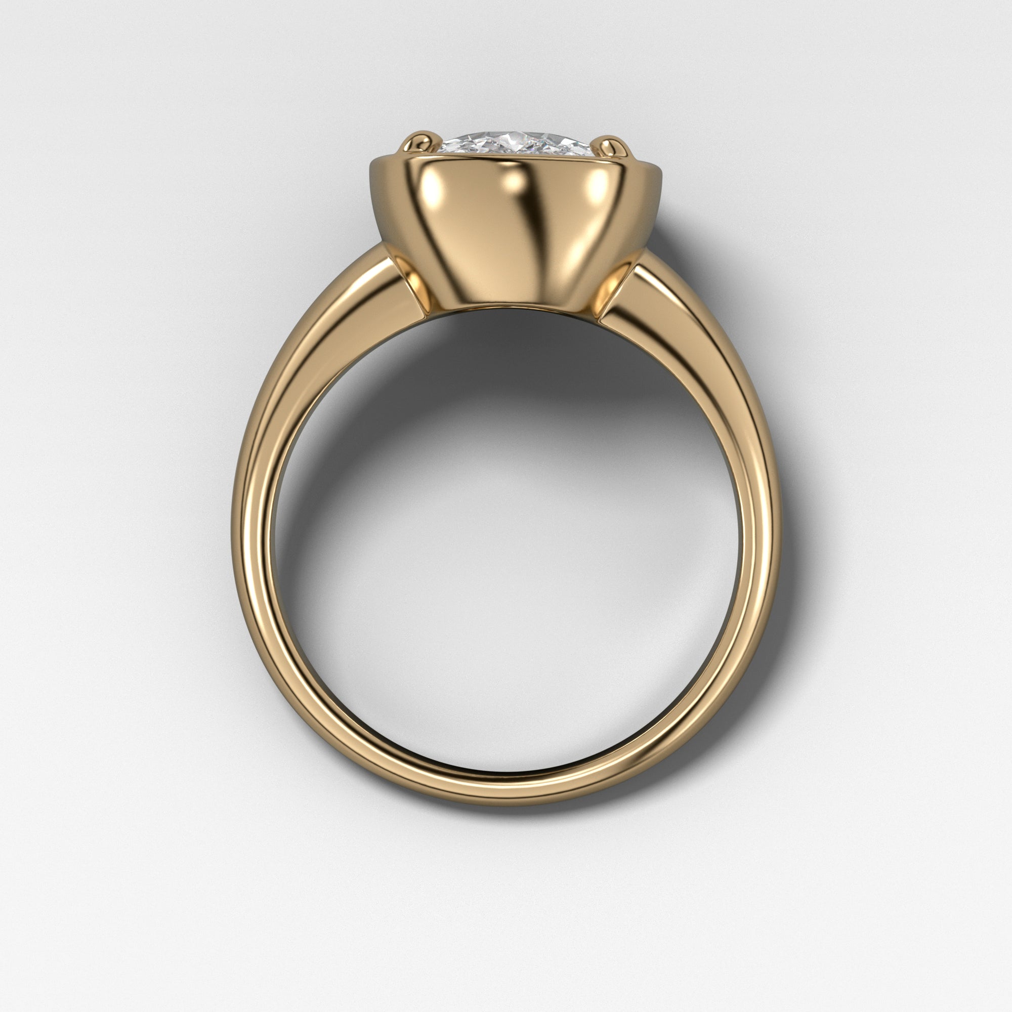 Club Ring Solitaire With an Elongated Cushion Cut Engagement Good Stone Inc 