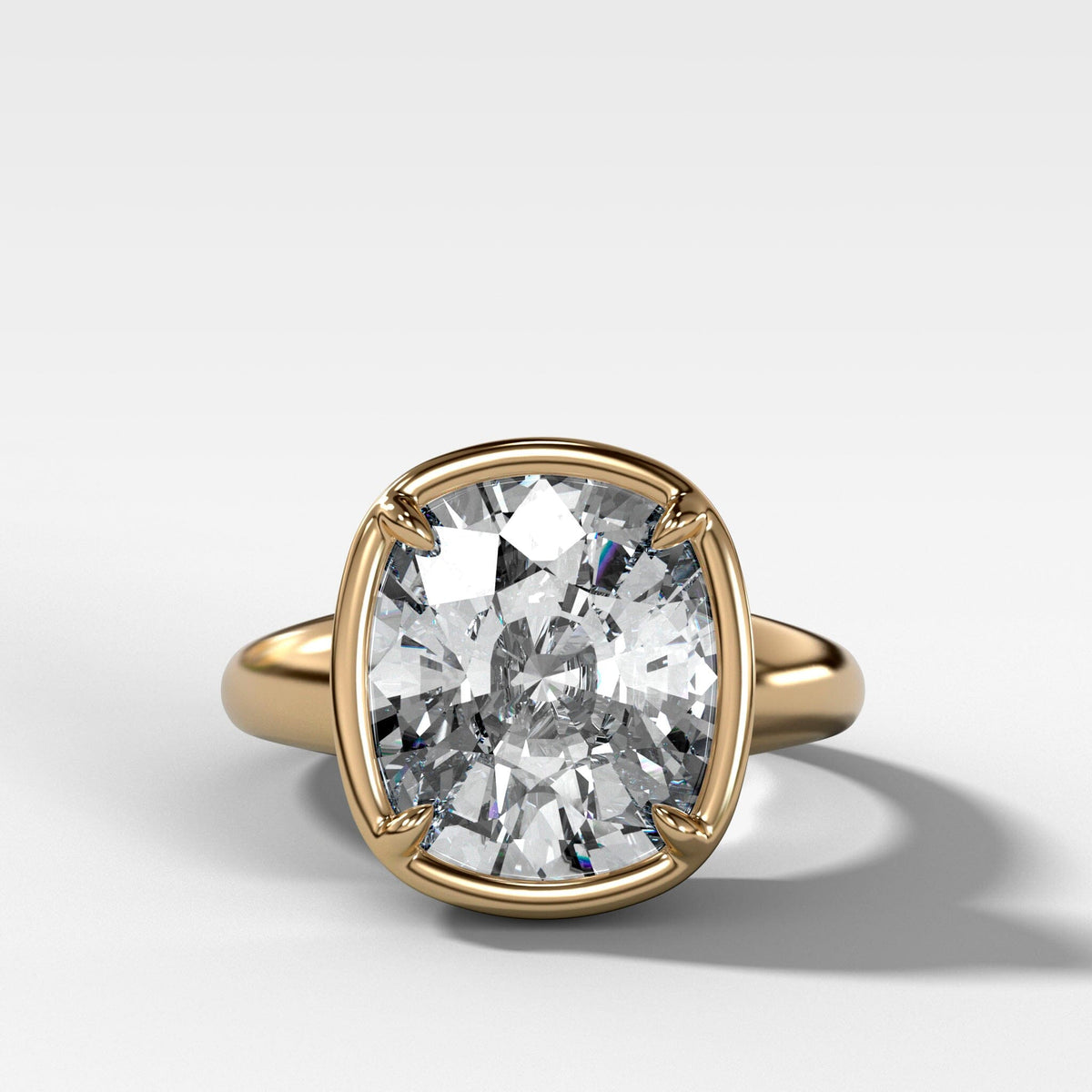 Club Engagement Ring with 5.15ct Lab Grown Elongated Cushion Cut Diamond