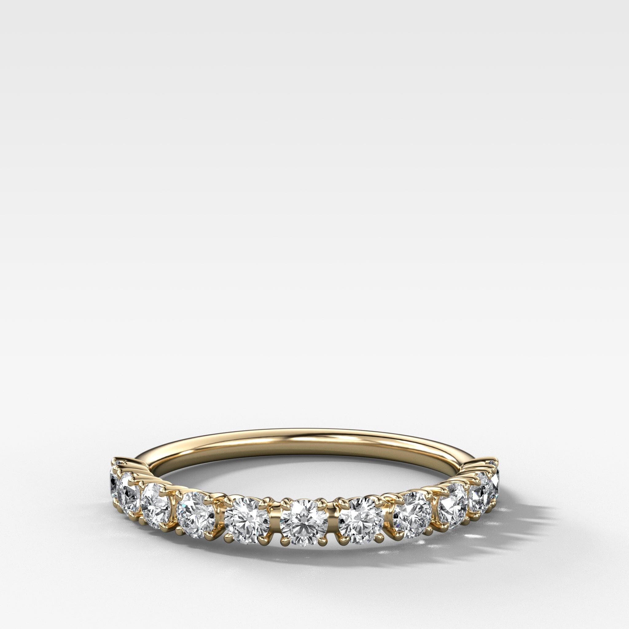 Claw Diamond Band: Odyssey Stackable Ring Band Good Stone Inc Yellow Gold 14k Natural