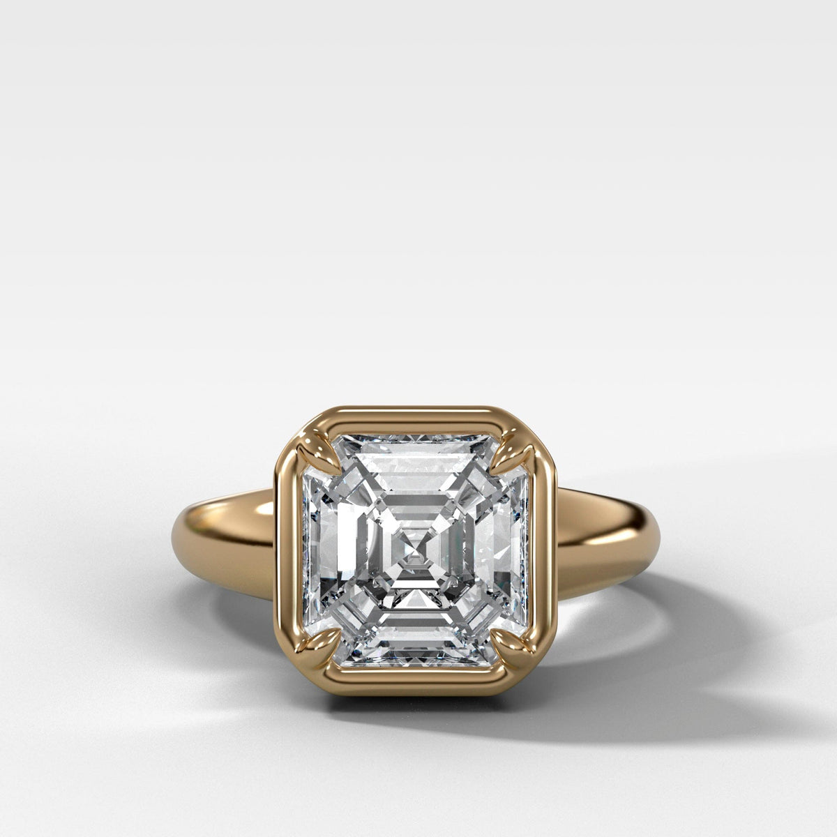 Club Engagement Ring with 4.90ct Lab Grown Asscher Cut Diamond