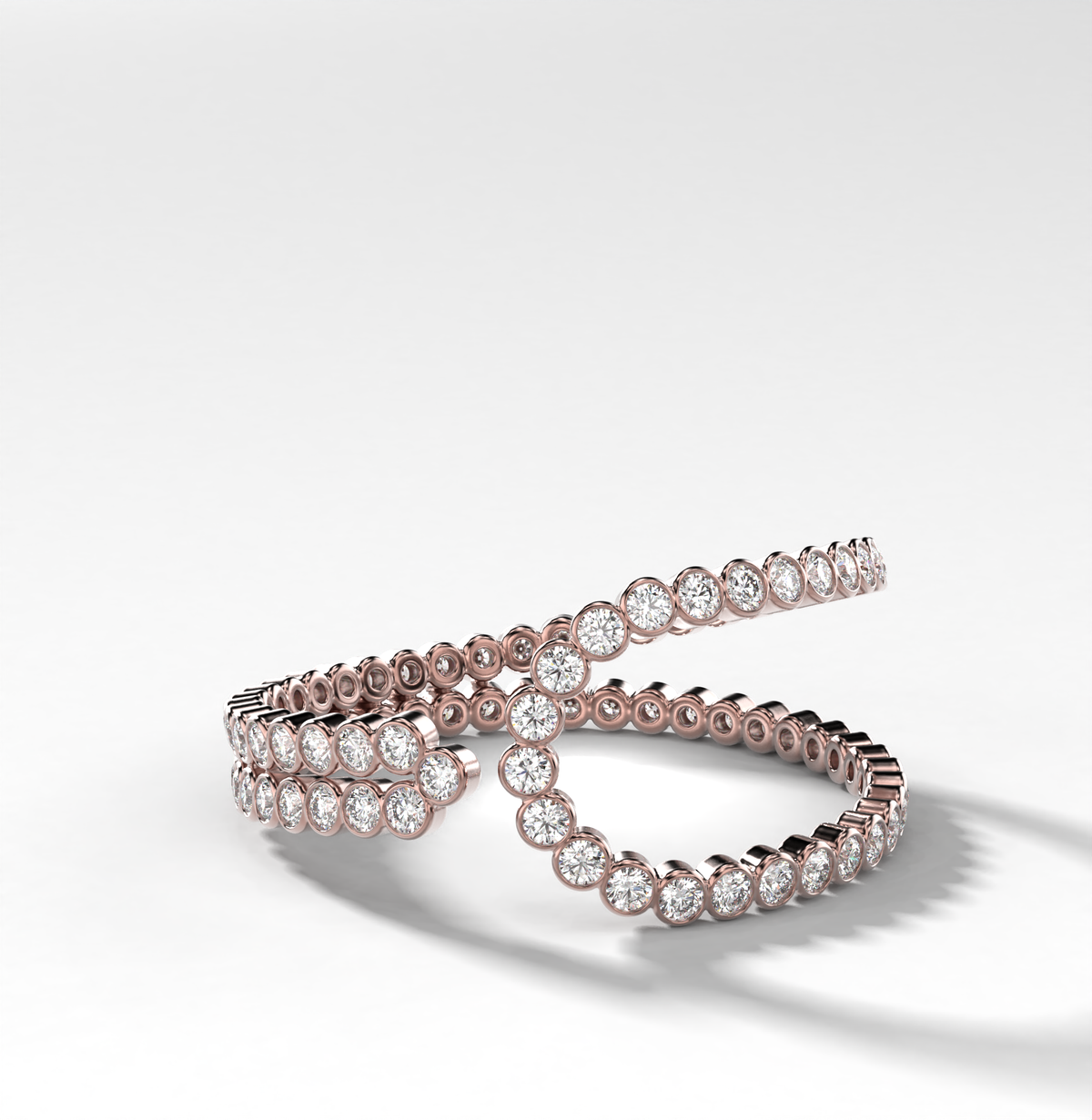 Lasso Bezel Set Eternity Band