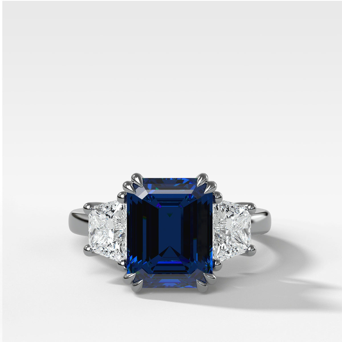 Buy Princess Sapphire Diamond Ring Online | CaratLane
