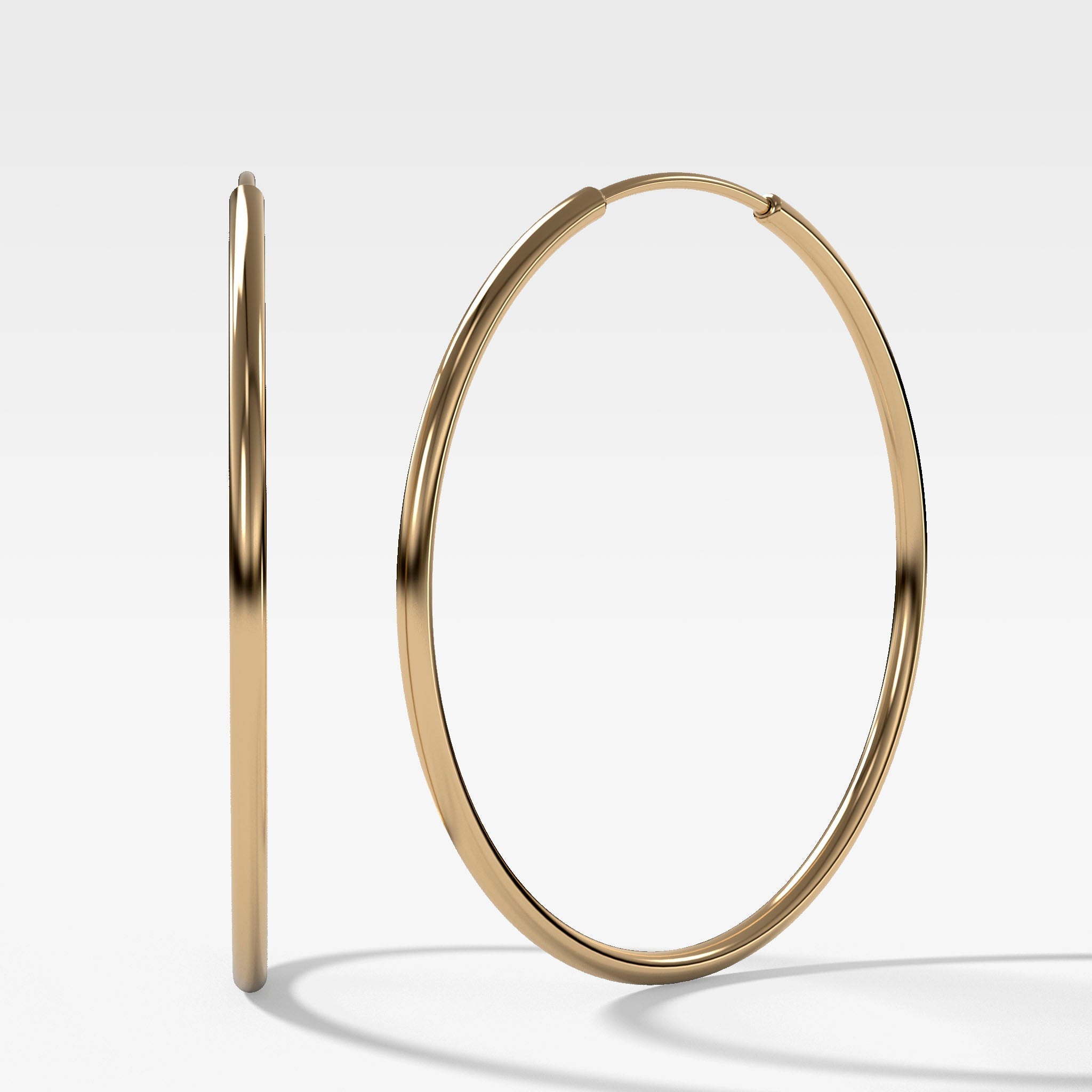 Jumbo Hoop Earrings in Yellow Gold by Good Stone