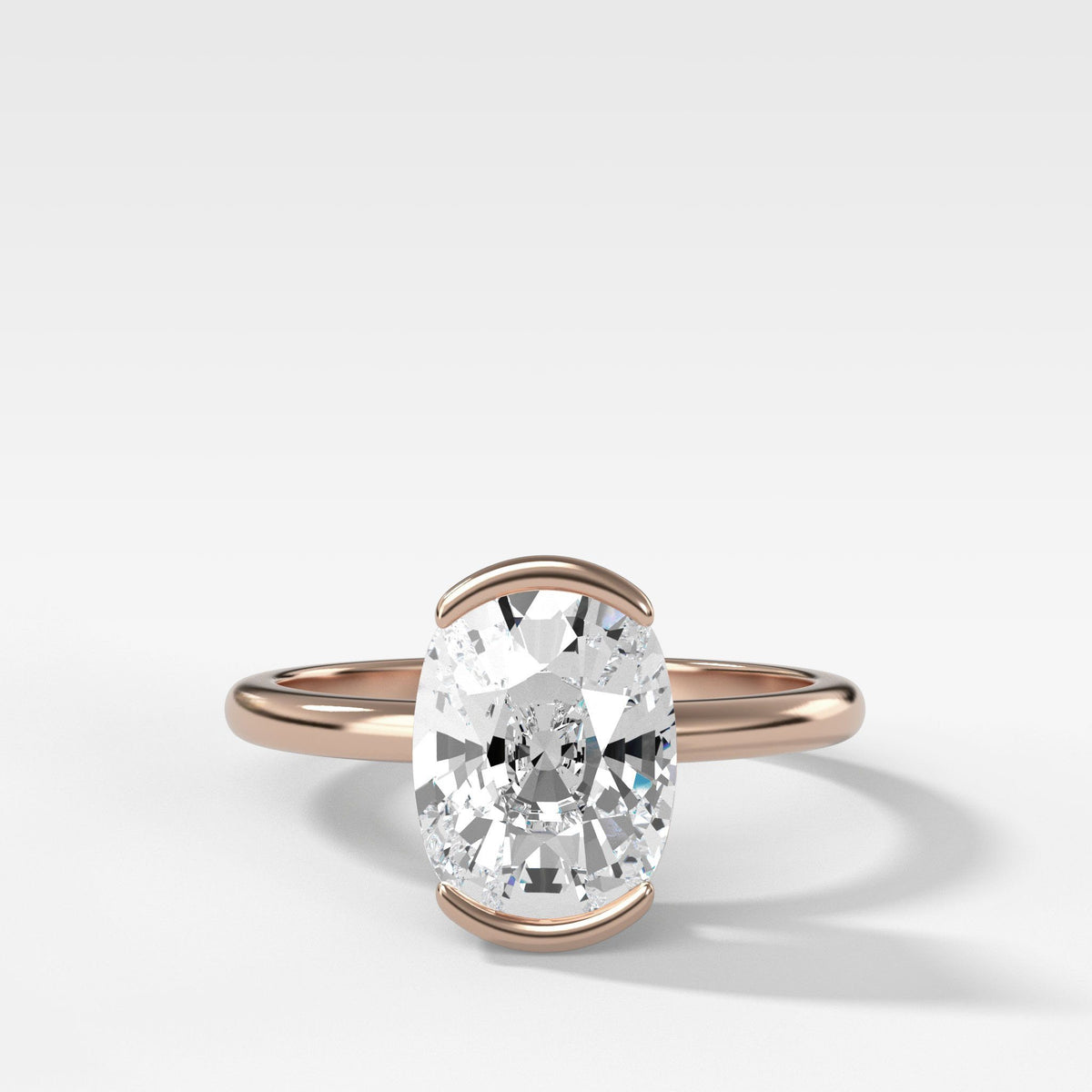 Custom Wide Semi-Bezel Diamond Ring | Brilliant Earth