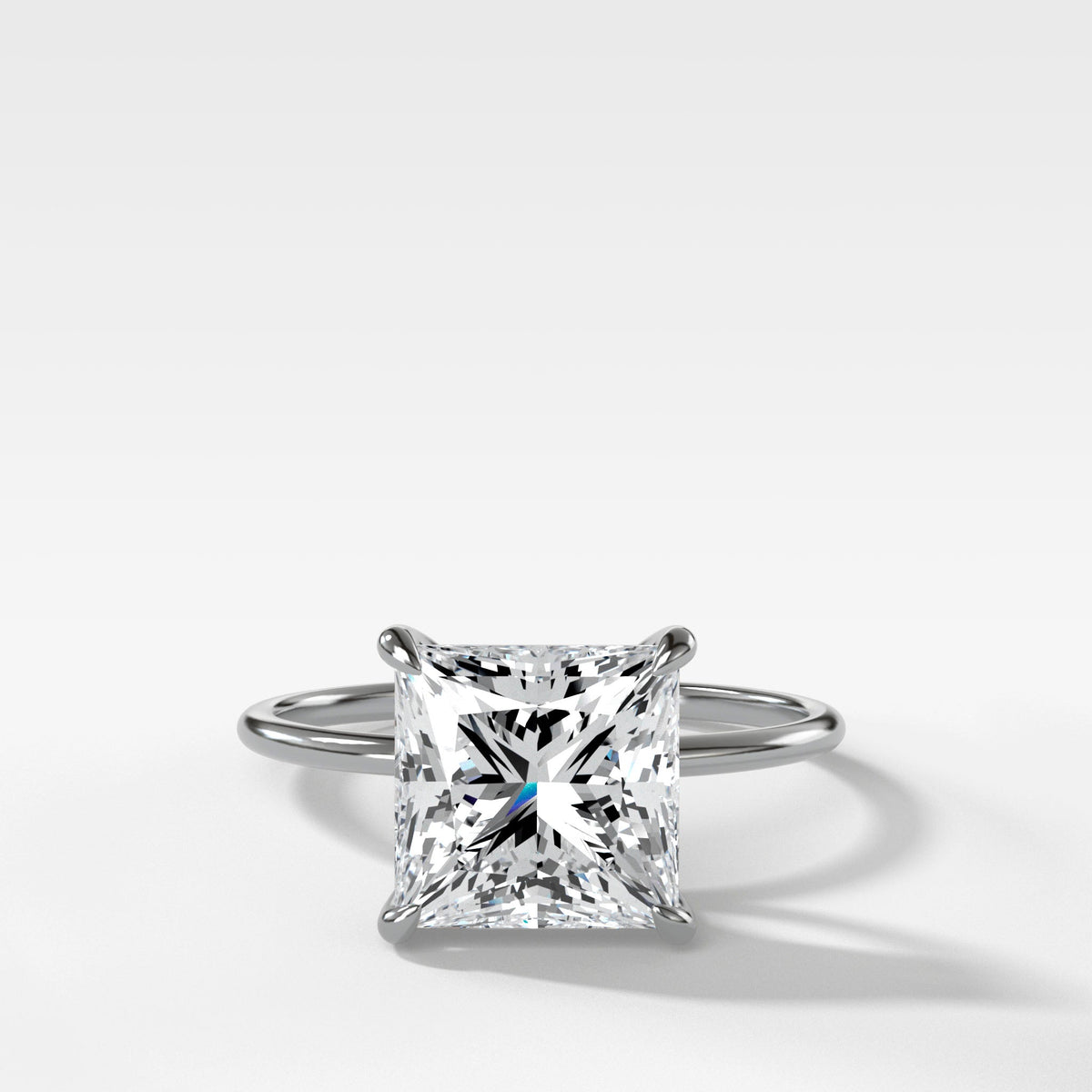5 Stone Princess Cut Diamond Engagement Ring Platinum (0.40ct) - U3360