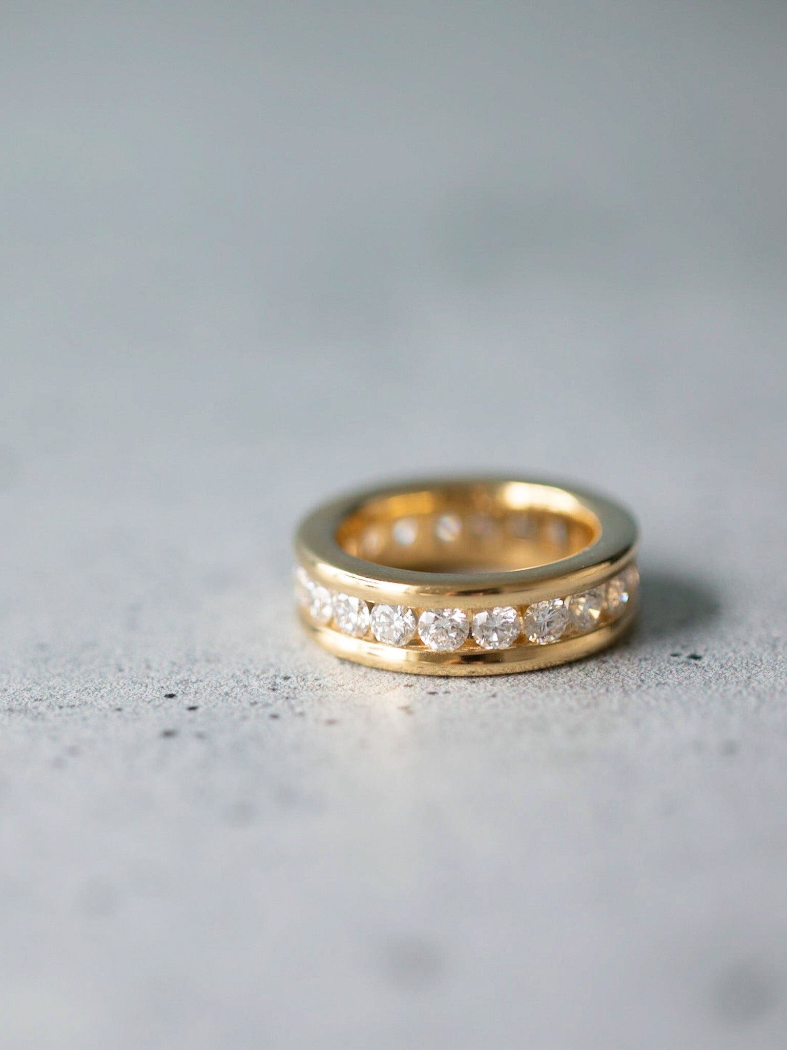 Chunky Channel Set Eternity band - Good Stone Inc